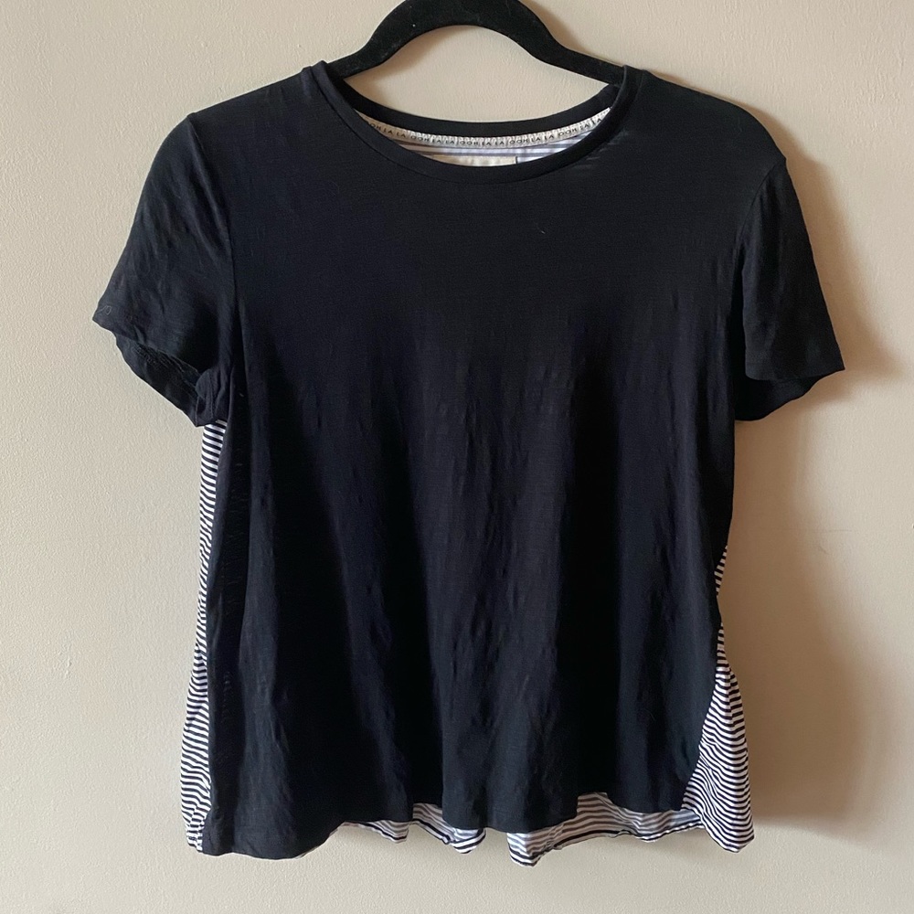 Kate Spade Black & White Striped Top